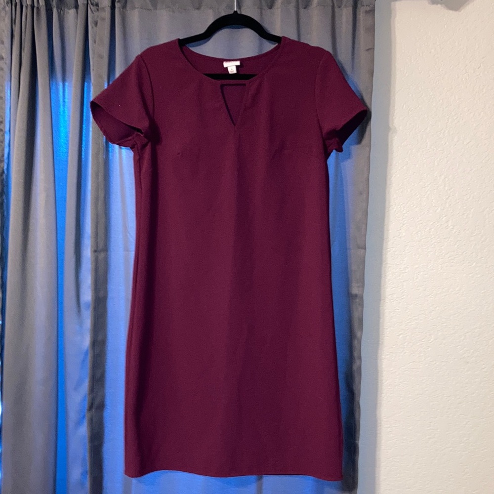 Maroon Shift Dress